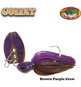 Chatterbait Goliat_Brown purple craw